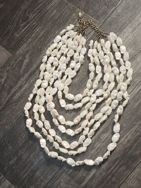 SASSY JONES Multi Strand Baroque Pearl Statement necklace